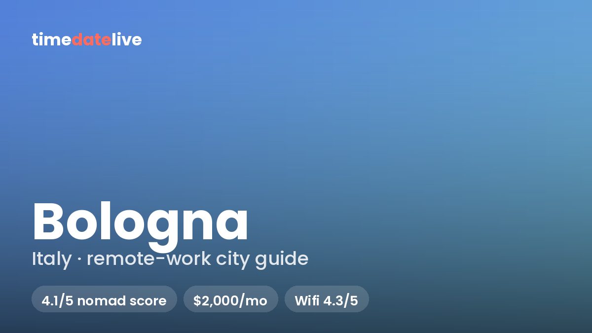 Time in Bologna Right Now — Italy Local Time